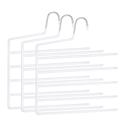 Multi Trouser Hangers, Non-Slip, Space-Saving, 5-Pack