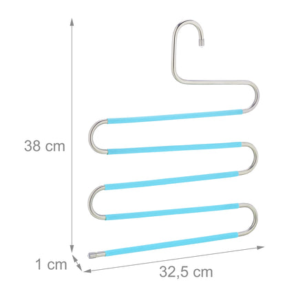 Multi Trouser Hangers, Non-Slip, Space-Saving, Set of 4