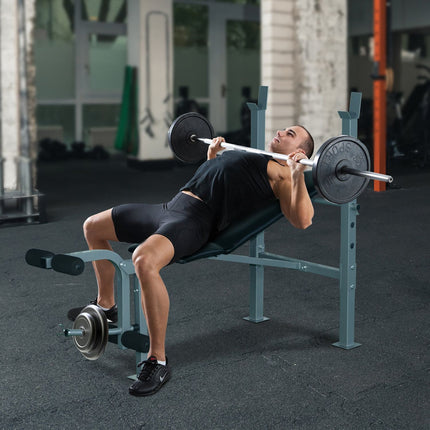 Adjustable Multi-Weight Training Bench, Steel, 165x68x114 Cm