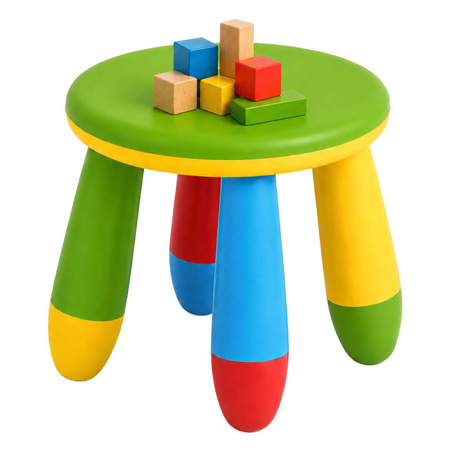 Multicoloured Children's Plastic Stool, 26 cm Seat Height