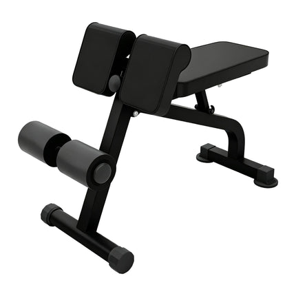 Multifunctional Hyperextension & Curls Bench, Black, Steel Frame