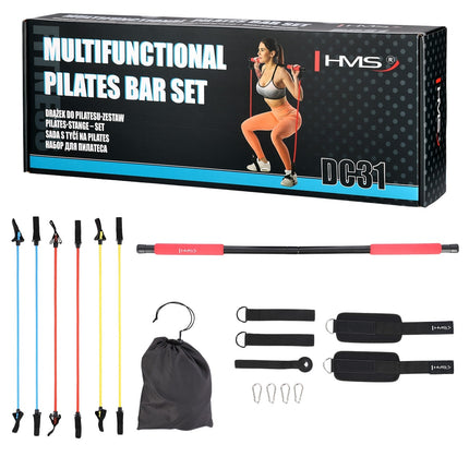 Multifunctional Pilates Bar Set with Resistance Bands