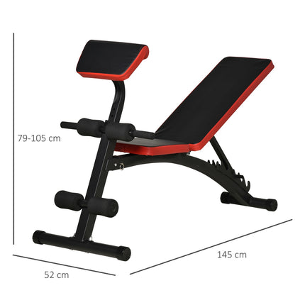 Adjustable weight bench - 6 angles, supports up to 120 kg