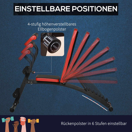 Adjustable weight bench - 6 angles, supports up to 120 kg