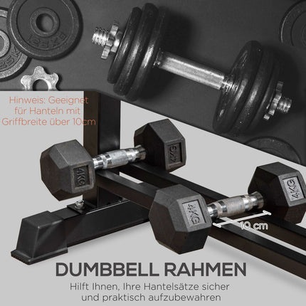 Multifunctional weight bench - 150 kg capacity, black metal