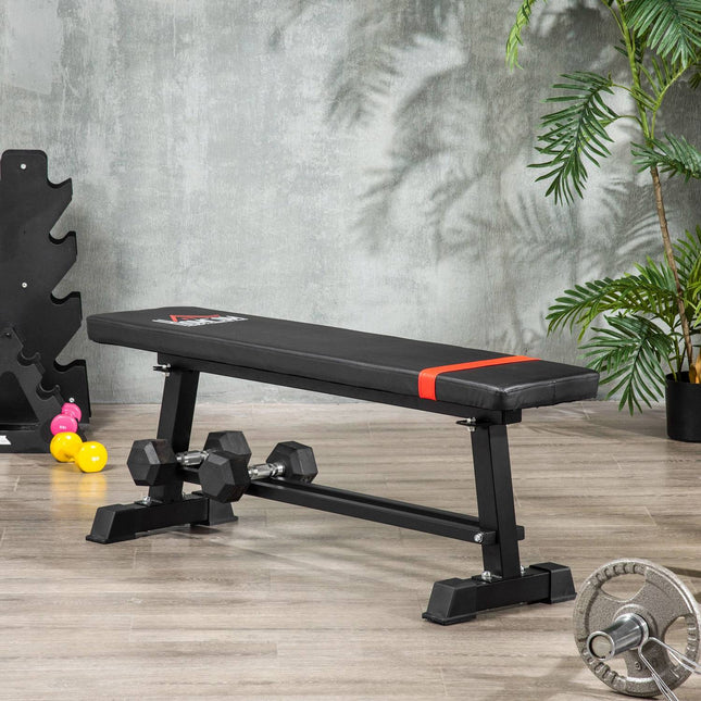 Multifunctional weight bench - 150 kg capacity, black metal