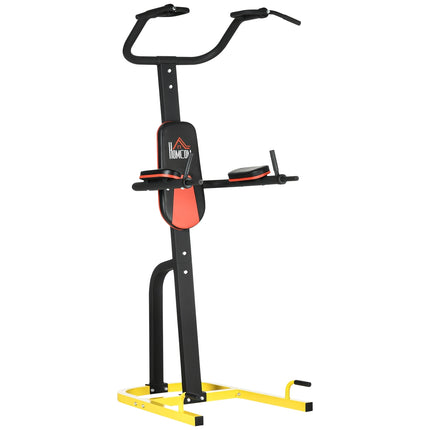 Multifunctional dip station for pull-ups and abdominal training, steel