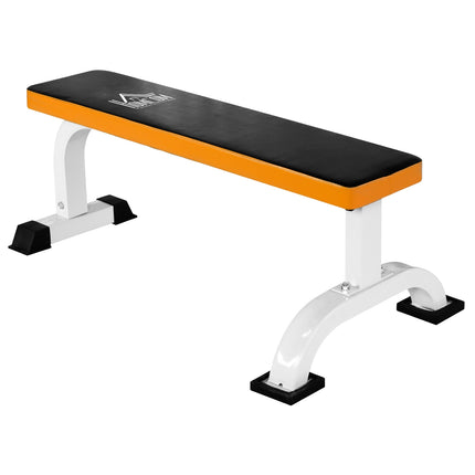 Multifunctional flat weight bench - steel, black, home use