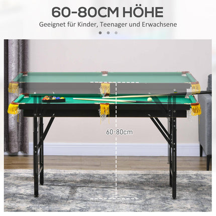 2-in-1 game table - pool and table tennis, adjustable height