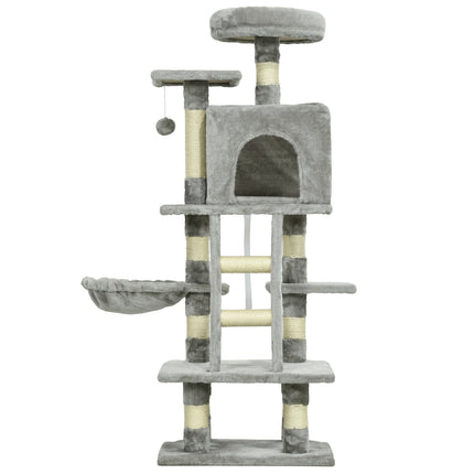 Cat tree with hammock, cave & basket for cats up to 4.5 kg