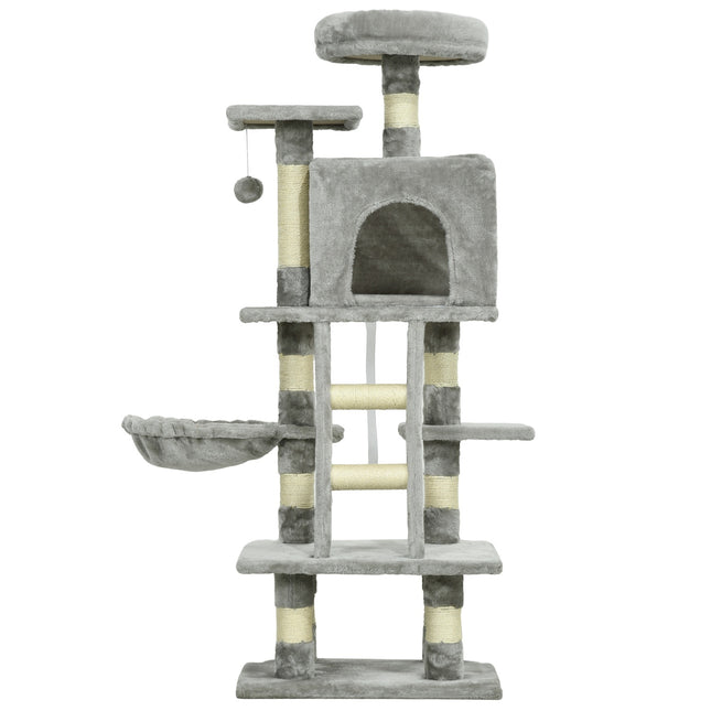 Cat tree with hammock, cave & basket for cats up to 4.5 kg