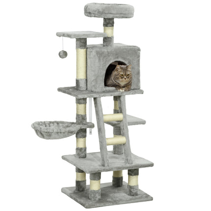 Cat tree with hammock, cave & basket for cats up to 4.5 kg