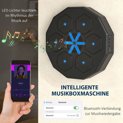 Electronic LED Bluetooth Boxing Target - Wall Mounted, Home Use