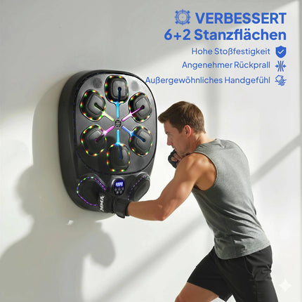 Music Boxing Machine with LED Lights & Bluetooth