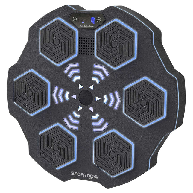 Muziekdoosmachine, Bluetooth-luidspreker, aan de muur te bevestigen, 9 snelheden en modi, led-verlichting, zwart