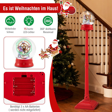 Musical Christmas Lantern with Ferris Wheel, 8 Melodies
