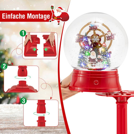 Musical Christmas Lantern with Ferris Wheel, 8 Melodies