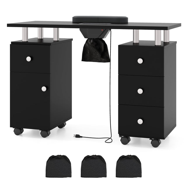 Nail Table with Electric Dust Collector & Wrist Rest