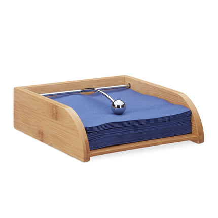 Napkin holder in bamboo wood