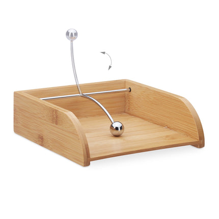 Napkin holder in bamboo wood