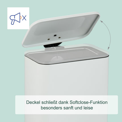 Narrow Bathroom Bin 5L – Soft-Close, Foot Pedal