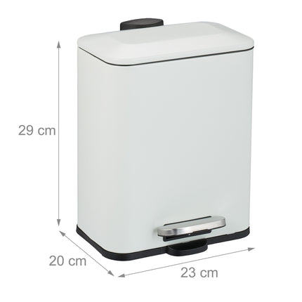 Narrow Bathroom Bin 5L – Soft-Close, Foot Pedal