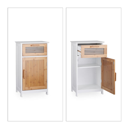 Narrow Bathroom Cabinet with Drawer