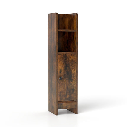 Narrow Bathroom Cabinet with Shelves and Adjustable Storage