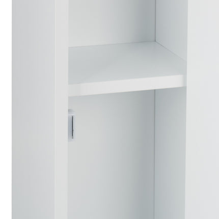 Narrow Bathroom Cabinet with Toilet Paper Holder