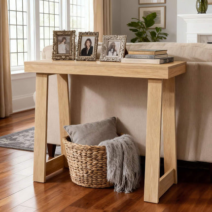 Narrow Console Table, 36 x 12 in, 2-Tier Shelf