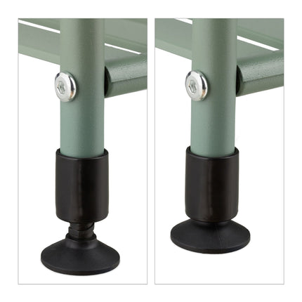 Narrow floor-standing shelf with 4 shelves