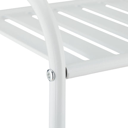Narrow floor-standing shelf with 4 shelves