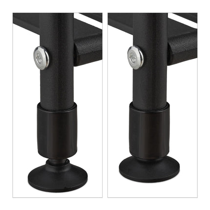 Narrow floor-standing shelf with 5 shelves