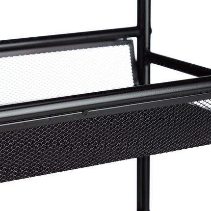 Narrow rolling shelf with 4 shelves