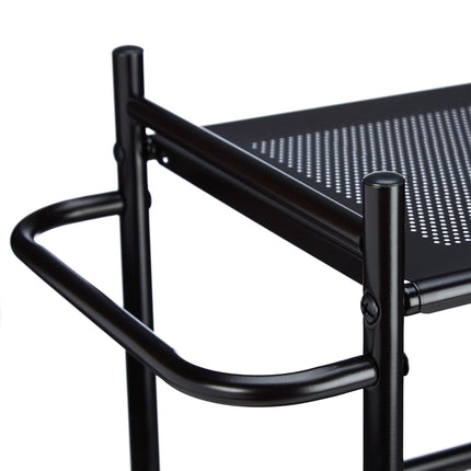 Narrow rolling shelf with 4 shelves