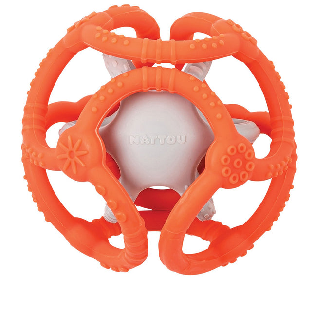 Nattou Set Of 2 Balls, Orange-Pink