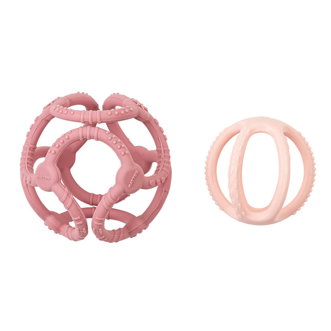 Nattou Set Of 2 Balls, Pink