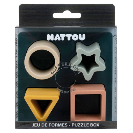 Nattou Shapes Game, Sage Green