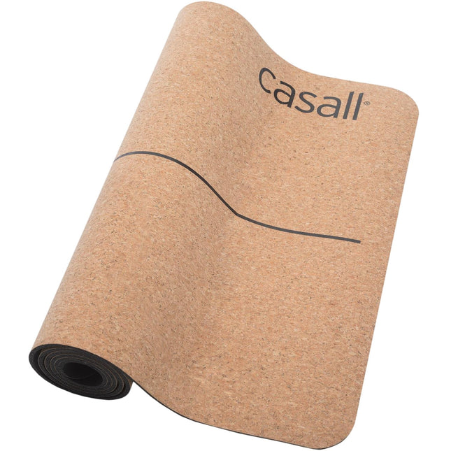 Natural Cork Yoga Mat, 5mm Thickness, Black