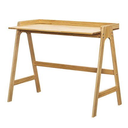 Natural Plywood Computer Desk with Edge, 107 cm Wide