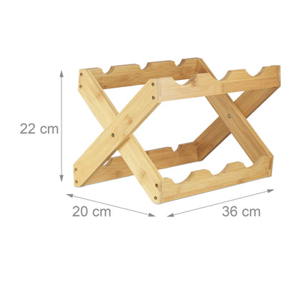 Natural bamboo wine rack
