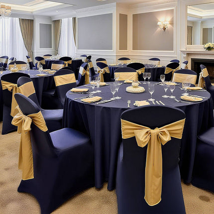 Navy Blue Chair Covers 50-Pack, Stretch Spandex