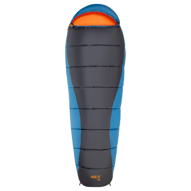 Navy Blue-Orange Sleeping Bag, Lightweight, Compact
