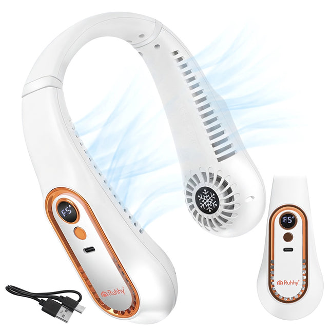 Neck Fan, Portable Wireless Cooling with USB-C Charging
