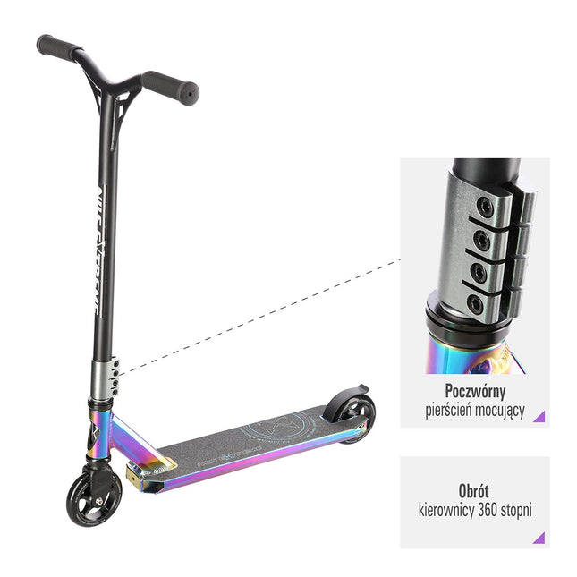 Neon Stunt Scooter – Lightweight, Durable Design