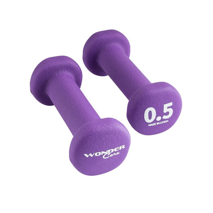 Neoprene Dumbbell Set, 0.5 KG, Non-Slip, Pair