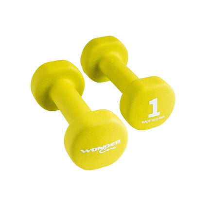 Neoprene Dumbbell Set, 1 KG Each, Non-Slip Coating