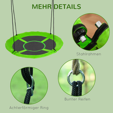 Green Nest Swing, Ø110 Cm, adjustable for 3-12 years, 150 kg capacity