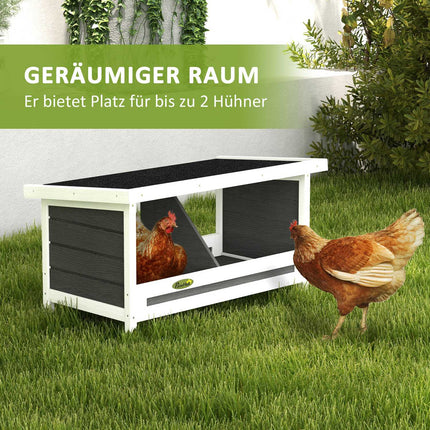 Chicken nesting box, weatherproof roof, spruce, 66x37x34 Cm
