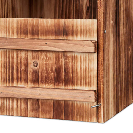 Nesting box for birds that nest in semi-cavities